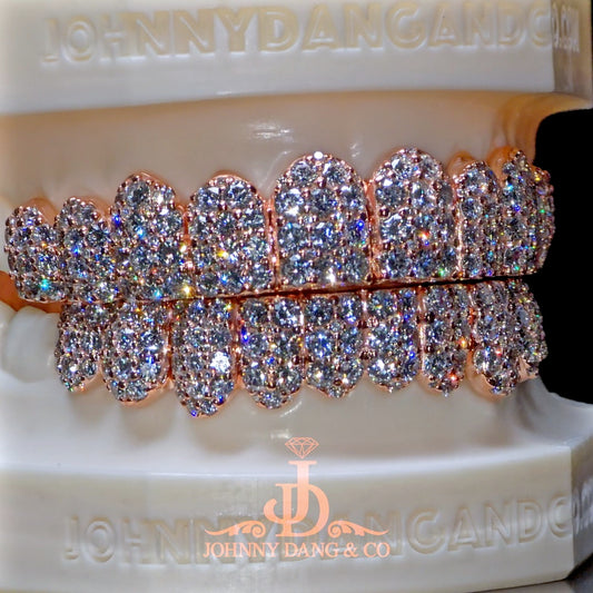 Flawless "10pt Ghost" Set Grillz Rose Gold (Pullout) ✅