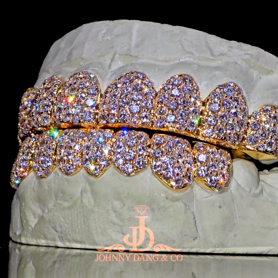 Flawless BBHoneycomb Set Grillz Yellow Gold (Pull Out) ✅