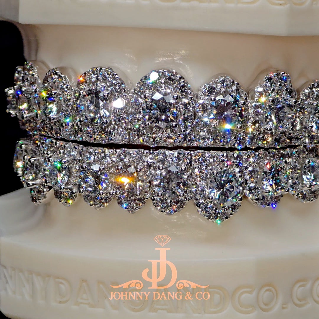 GIA "Honeymoon" Set Grillz White Gold (Pull Out)