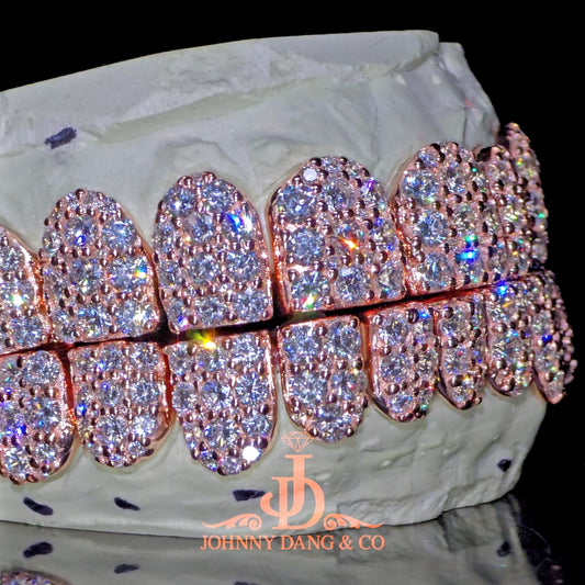 Flawless "10pt Ghost" Set Grillz Rose Gold (Perms) ✅