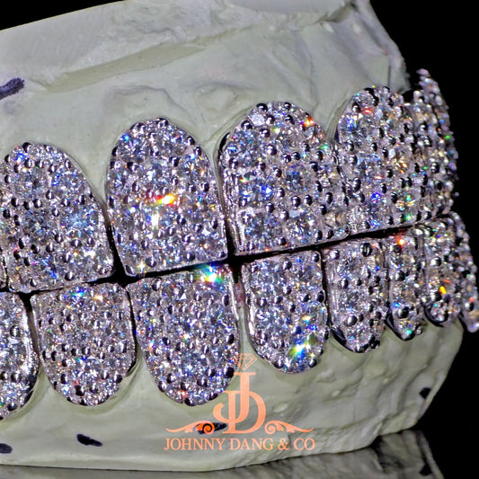 Flawless "10pt Ghost" Set Grillz White Gold (Perms) ✅