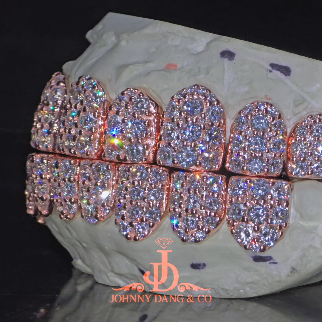 Flawless "10pt Ghost" Set Grillz Rose Gold (Perms) ✅
