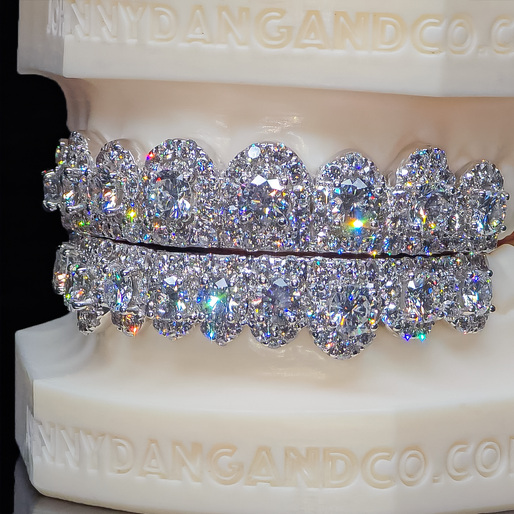 GIA "Honeymoon" Set Grillz White Gold (Pull Out)