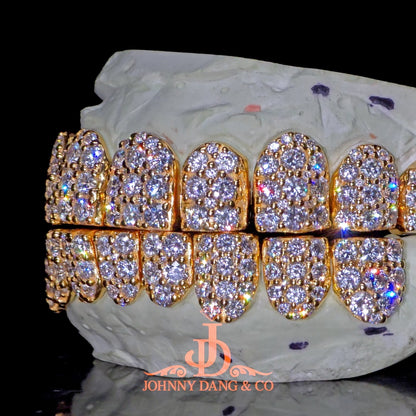 Flawless "10pt Ghost" Set Grillz Yellow Gold (Perms) ✅