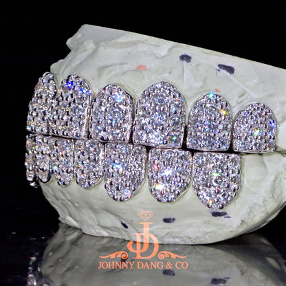Flawless "10pt Ghost" Set Grillz White Gold (Perms) ✅