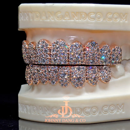 Flawless Mosaic Set Grillz Rose Gold (Pull Out)  ✅