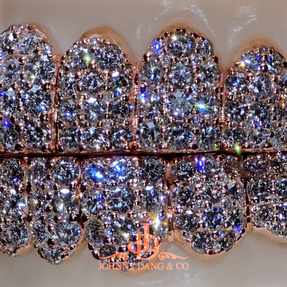 Flawless "10pt Ghost" Set Grillz Rose Gold (Pullout) ✅