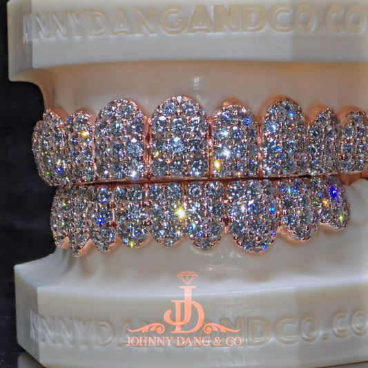 Flawless "10pt Ghost" Set Grillz Rose Gold (Pullout) ✅