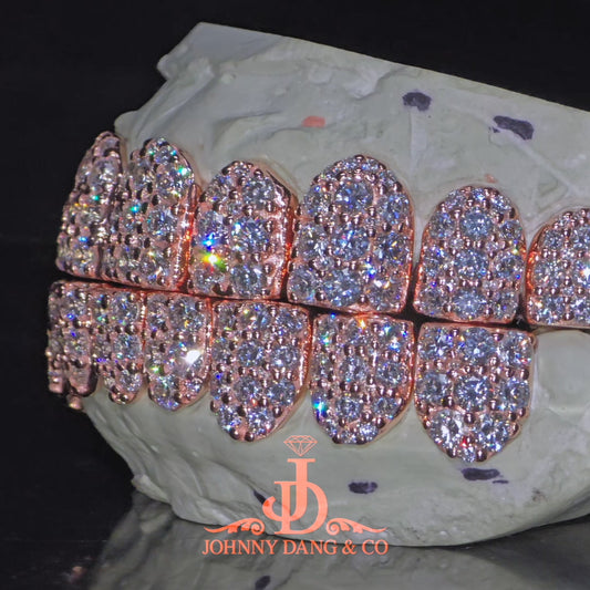 Flawless "10pt Ghost" Set Grillz Rose Gold (Perms) ✅