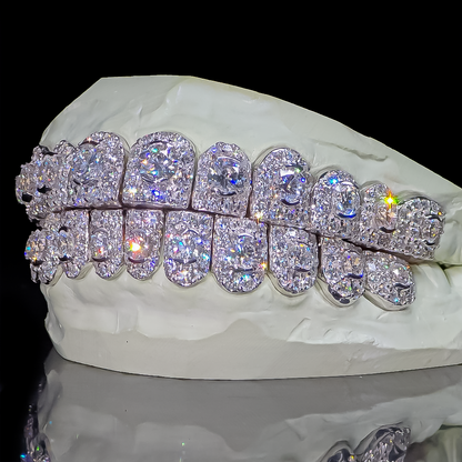GIA "Honeymoon" Set Grillz White Gold (Perms)