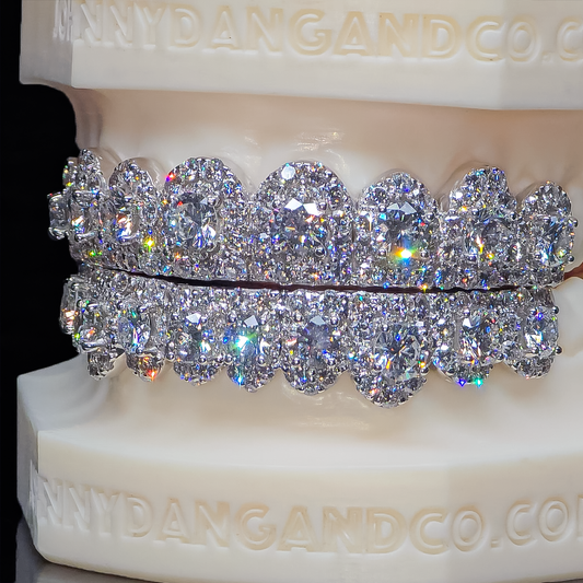 GIA "Honeymoon" Set Grillz White Gold (Pull Out)